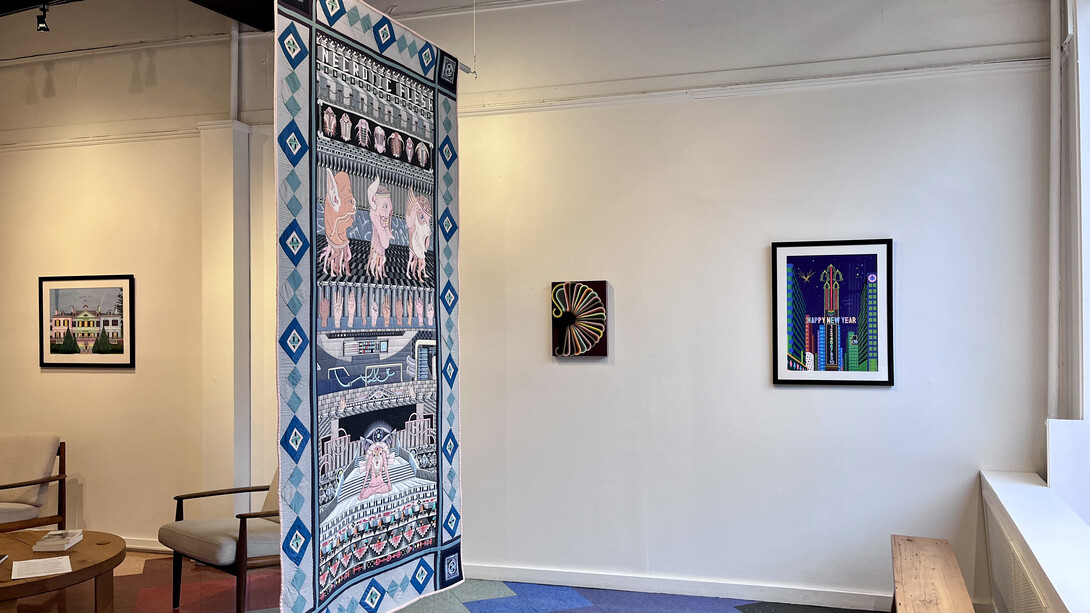 Various artists, Winter color, exhibition view. Courtesy of Kishka Gallery