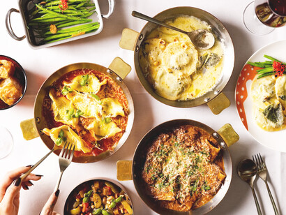 Cuisine at Il Gattopardo in Mayfair, London, UK