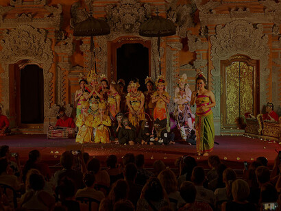 Performance of a fragment of the Ramayana, with the accompanying Legong dance, by Bina Remaja Troupe group, Ubud, Indonesia