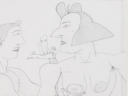 Jim Nutt, Both are possible, 1982. Courtesy of the George Adams Gallery