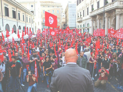 Demonstration in the square