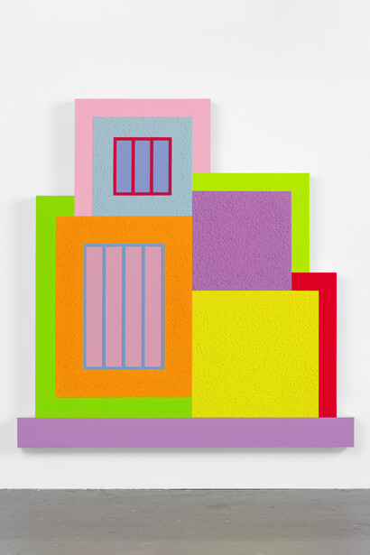 Peter Halley, Cross roads, 2024. Courtesy of Berggruen Gallery