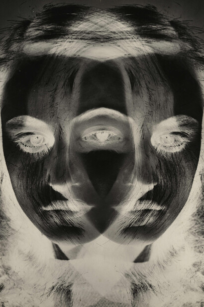 Otto Steinert, Mask of a dancer, 1952. Courtesy of Galerie Johannes Faber