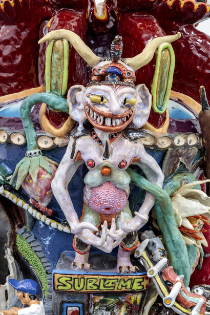 Sharif Farrag, Love complicated jug (detail), 2024. Courtesy of Jeffrey Deitch Gallery