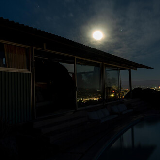 Lake Verea, Full moon rise in Palm Springs (detail), 2025. Courtesy of Zander Galerie