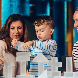 Ground up, building big ideas, together, exhibition view. Courtesy of Scienceworks