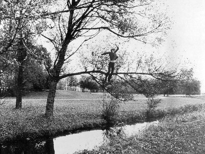 Bas Jan Ader, Broken fall (organic), Amsterdamse Bos, Holland, 1971. Courtesy of Hamburger Kunsthalle