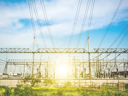 The intricate interplay of geopolitics, energy resources, and international relations captured in an image of a high voltage tower, symbolizing the power dynamics and diplomatic strategies surrounding oil and gas
