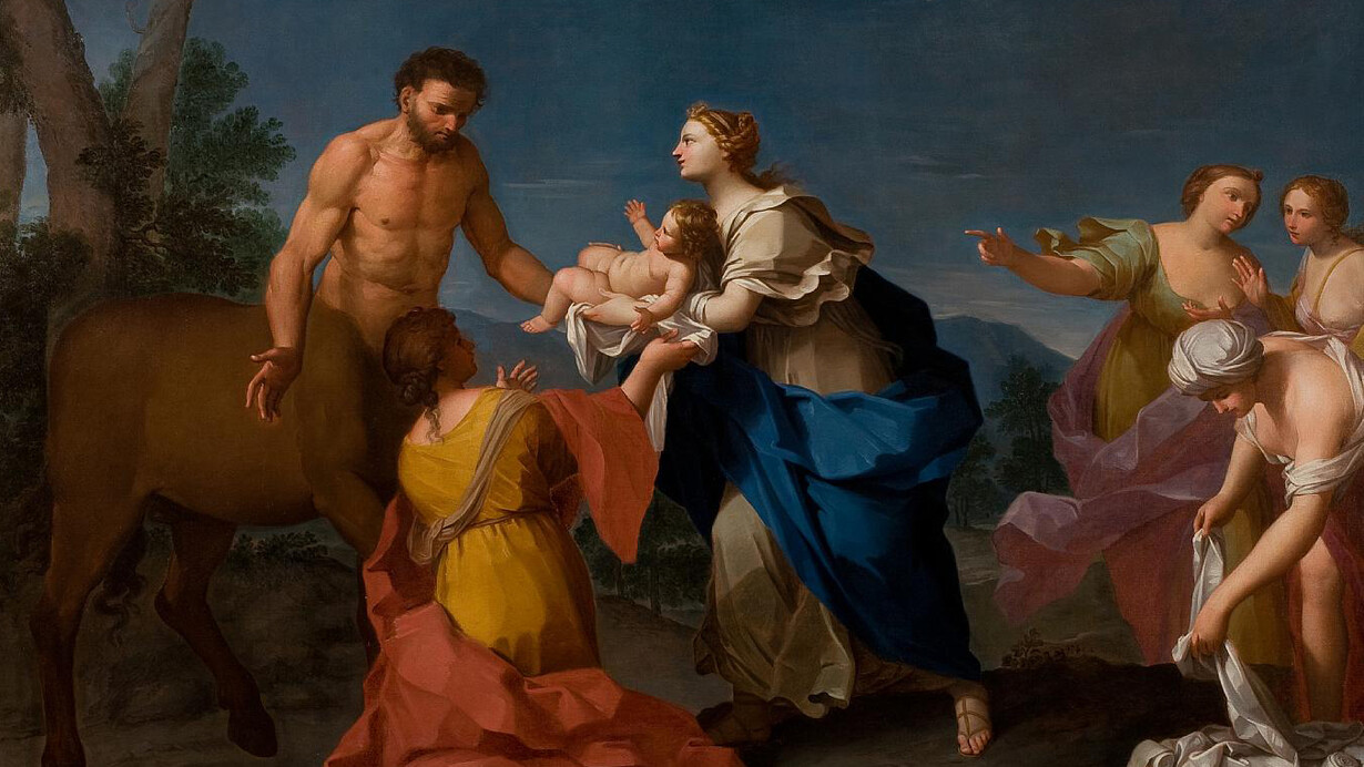 Achille affidato al centauro Chirone