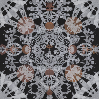 Haegue Yang, Blood moon finger, pulling bloom formation. Courtesy of The Arts Club of Chicago