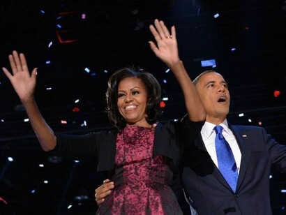 Obama with his wife Michelle