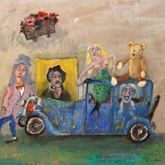 James Martin, Van Rijn Painting (Road Tested), 16.75 X 20 in.
gouache on paper. Courtesy of the artist and Foster/White Gallery