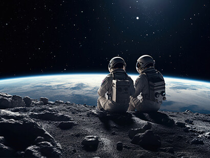 Astronautas observando. "Eram os Deuses Astronautas?" e o trabalho de Erich von Däniken representam uma jornada fascinante através de interpretações alternativas da história e da arqueologia