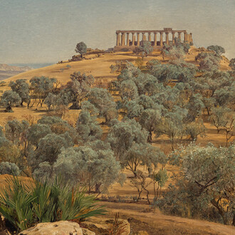 Ferdinand Georg Waldmüller, The ruins of the temple of Juno Lacinia near Agrigento (detail), 1846. Courtesy of the National Gallery