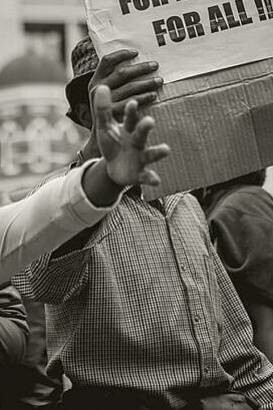 Unemployed protest in Cape Town, South Africa, 2012