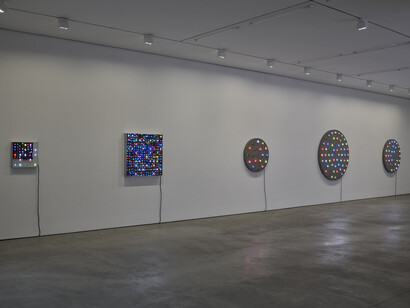 Tatsuo Miyajima, Many lives, exhibition view. Courtesy of Lisson Gallery