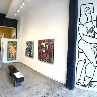 America Martin, Lions and tiger and bears, oh my! exhibition view. Courtesy of JoAnne Artman Gallery