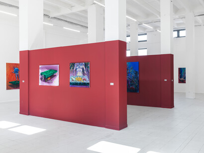 Petr Hajdyla, Wonderful scent of burning ego, exhibition view. Courtesy of The Chemistry Gallery