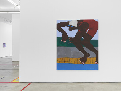 Alvin Armstrong, Accordion, 2023, acrylic on canvas, 60x72 inches. Courtesy of the artist and The Hole, NYC