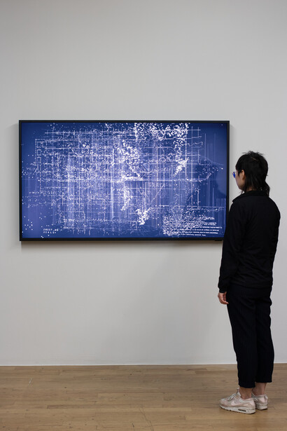 Rafael Lozano-Hemmer, Recurrent Lloyd Wright, 2024. Courtesy of bitforms gallery and Antimodular Studio. Photo by Tyler Rutledge