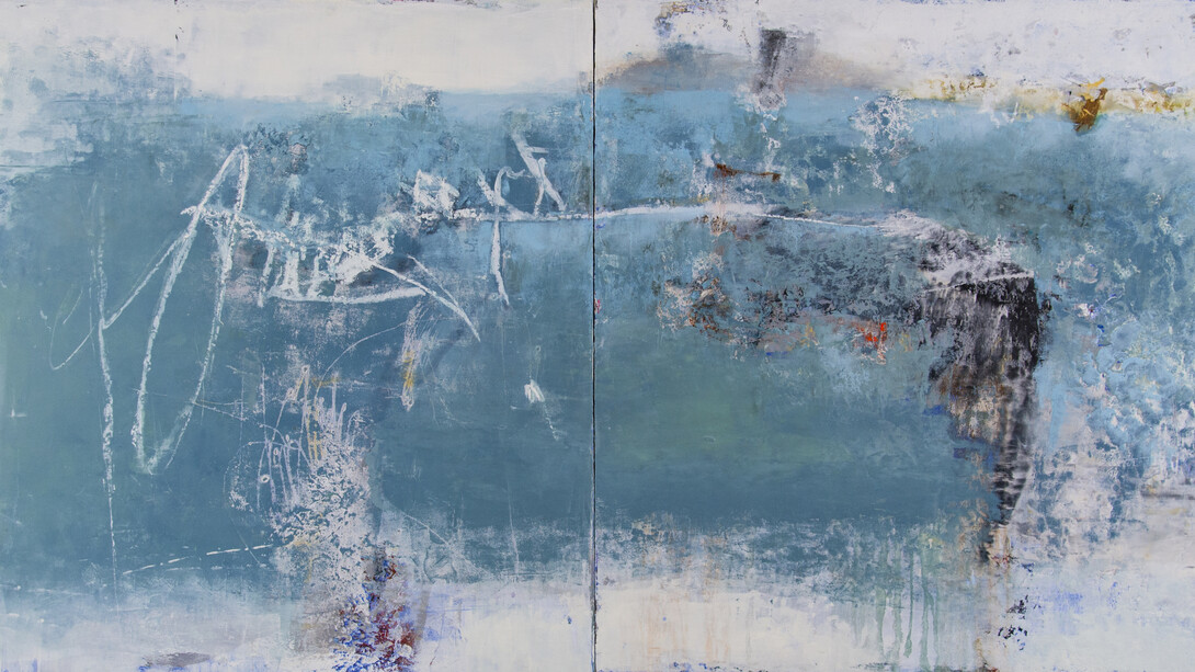 Sharon Booma, Glimpsed across time (diptych), 2024. Courtesy of LewAllen Galleries