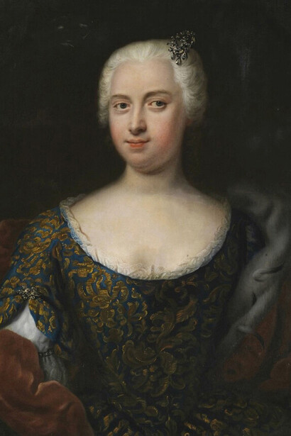 Portrait of Countess Margaretha Sophia von Hennicke, née von Schönberg by
Balthasar Denner