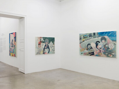 Aya Takano, Exhibition view. Courtesy of Galerie Perrotin