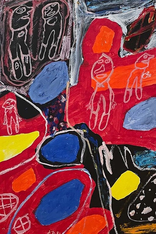 Jean Dubuffet, Site avec 5 personnages. Courtesy of Jonathan Novak Contemporary Art