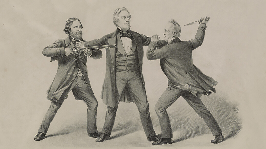 The right man for the right place, drawn by Louis Maurer, published in: American political prints