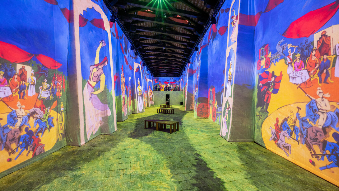 Maqbool Fida Husain, The rooted nomad, the exhibition, exhibition view. Courtesy of Kiran Nadar Museum of Art