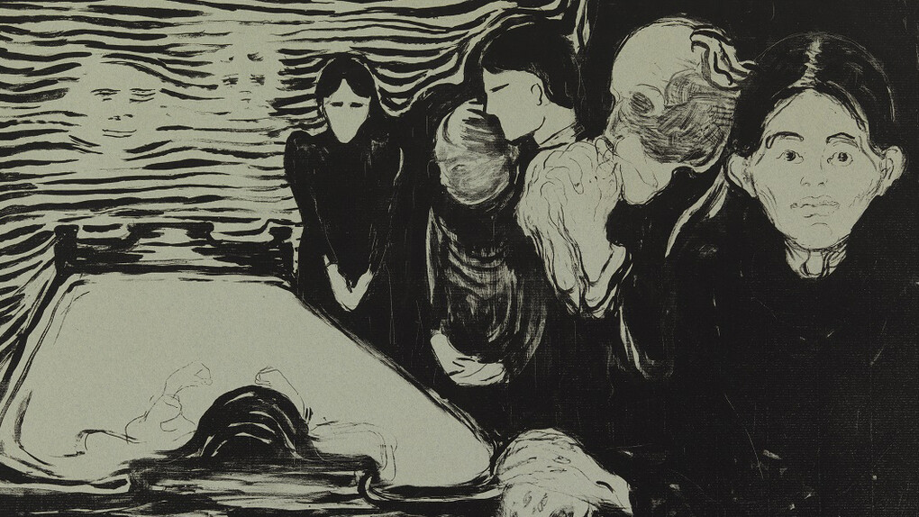 Edvard Munch, By the deathbed, 1896. Courtesy of Ateneum
