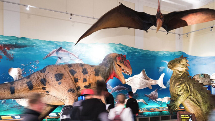 Prehistoric Times and Dinosaurs. Courtesy of Haus der Natur