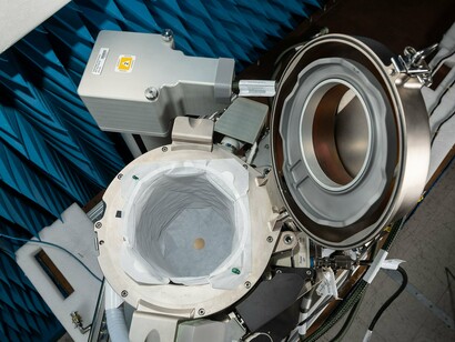 La toilette spaziale della NASA per la Stazione Spaziale Internazionale nota come
Universal Waste Management System. La stessa sarà utilizzata per le missioni lunari
Artemis.
Credit: NASA