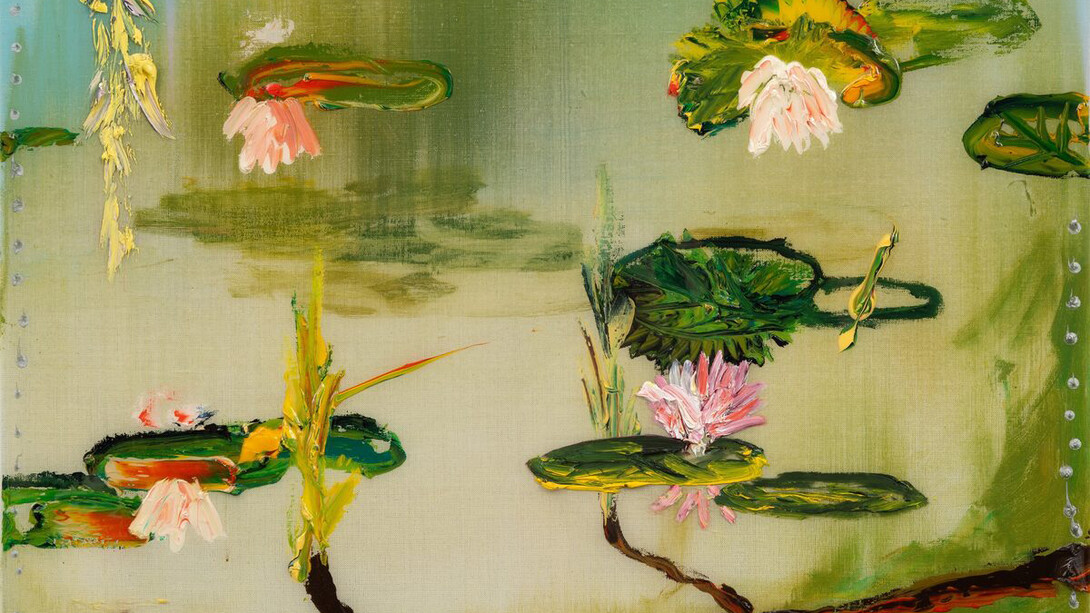 Darius Yektai, Waterlily reflected pond, 2024. Courtesy of Grenning Gallery