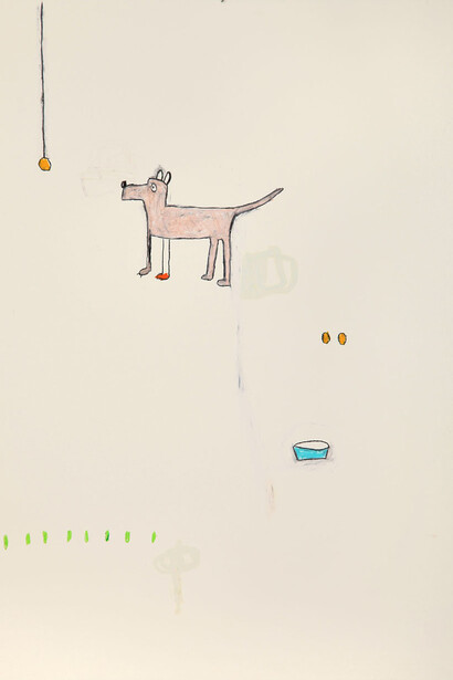 Antonio Cervasio, Senza titolo, 2013, pastelli ad olio su carta fabriano gsm 640, cm 76 x 56. Courtesy Romberg