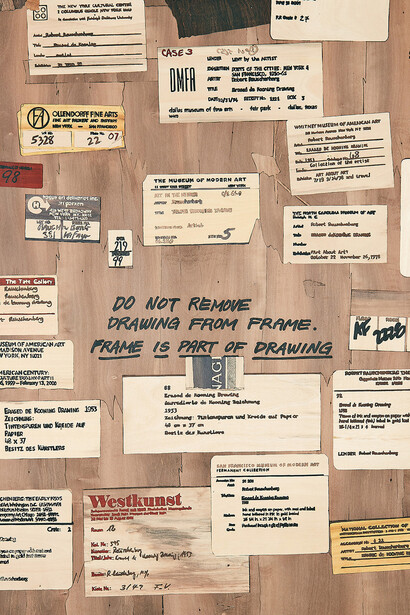 Michael Bühler-Rose, Verso (R.R., erased de Kooning drawing, 1958), 2024. Courtesy of New Discretions