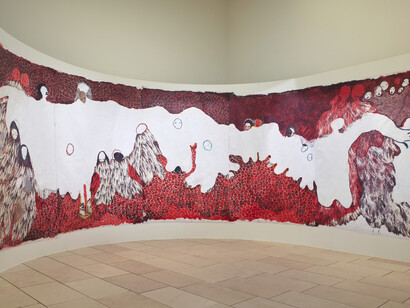 Open space #15 Portia Zvavahera, exhibition view. Courtesy of Fondation Louis Vuitton