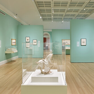 The artistry and reunion of two surimono albums reunites, exhibition view. Courtesy of Risdm Museum