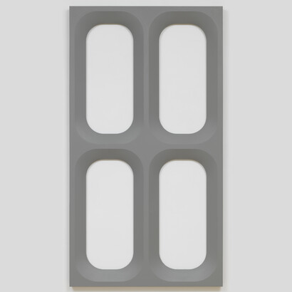 Blair Thurman, Mature Blonde, 2015, Acrylic on canvas (4-hole), 85 1/2 x 46 5/8 x 2 1/2 inches, 217.2 x 118.4 x 6.4 cm © Blair Thurman. Courtesy Gagosian Gallery. Photography by Rob McKeever.