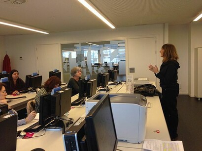Taller de trabajo para bibliotecarios en Barcelona, España