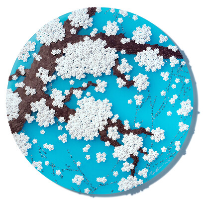 Ran Hwang, Ode to second full moon_TWK, 2021. Courtesy of Leila Heller Gallery