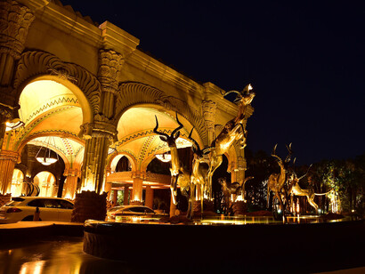 The Sun City resort casino rear view, North West province, South Africa