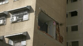 Edificio afectado por los terremotos en Caracas, Venezuela