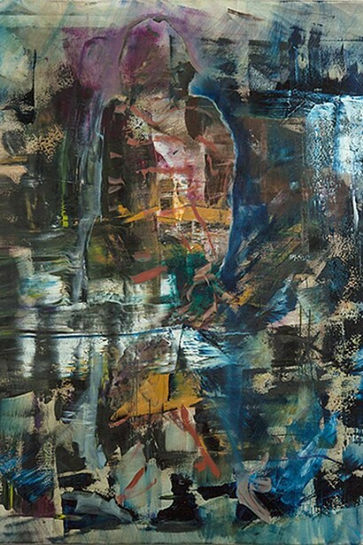 Robert Muntean, Pink Moon, 2014, oil on canvas, 180 x 140 cm