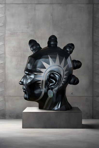 Virgil Oritz, Po'pay, 2024. Courtesy of Turner Carroll Gallery and Virgil Ortiz