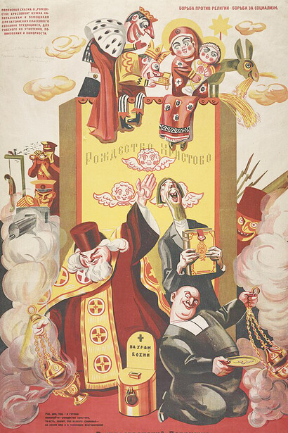 The Popov's Tale about "The Birth of Christ" is needed by capitalists and landlords to obscure the class consciousness of the working people, to oppress them in a slave-like manner, to make them feel guilty and submissive