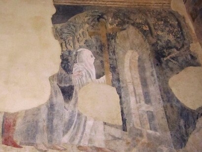 Lorentino d’Andrea, *Distruzione Fonte Tecta*, 1463, Cappella Carbonati, Basilica di San Francesco