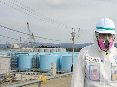 Man investigates the Fukushima nuclear disaster, Japan, 2015