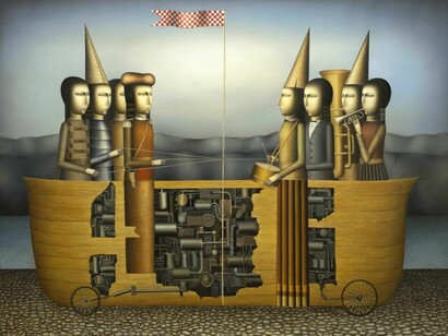 In the shadow of Ararat, exhibition paintings. Courtesy of Erarta Museum