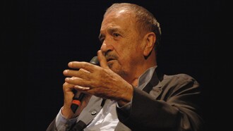 Jean-Claude Carrière alla Bibliothèque Nationale de France per un corso di sceneggiatura nell'ambito del festival Paris-Cinéma. Ph Roman Bonnefoy